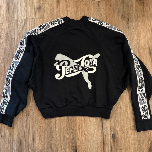 Puma X Pepsi Cola Sweatshirt Collaboration Unisex Med Black Streetwear Pullover - Picture 2 of 10